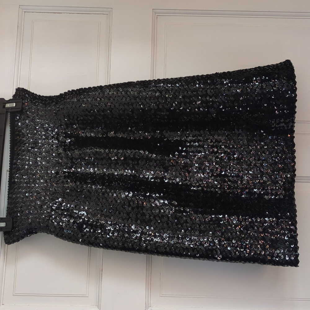 Corey lynn calter sequined strapless mini dress size medium